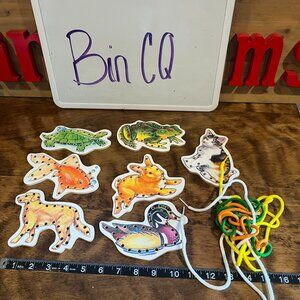 Set of 7 Lace and Trace Pets Animal Lacing Cards Set